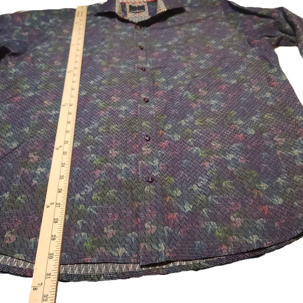 Daniel Hechter Paris button-up shirt Men's XL long-sleeve multicolor patterned - Picture 5 of 16
